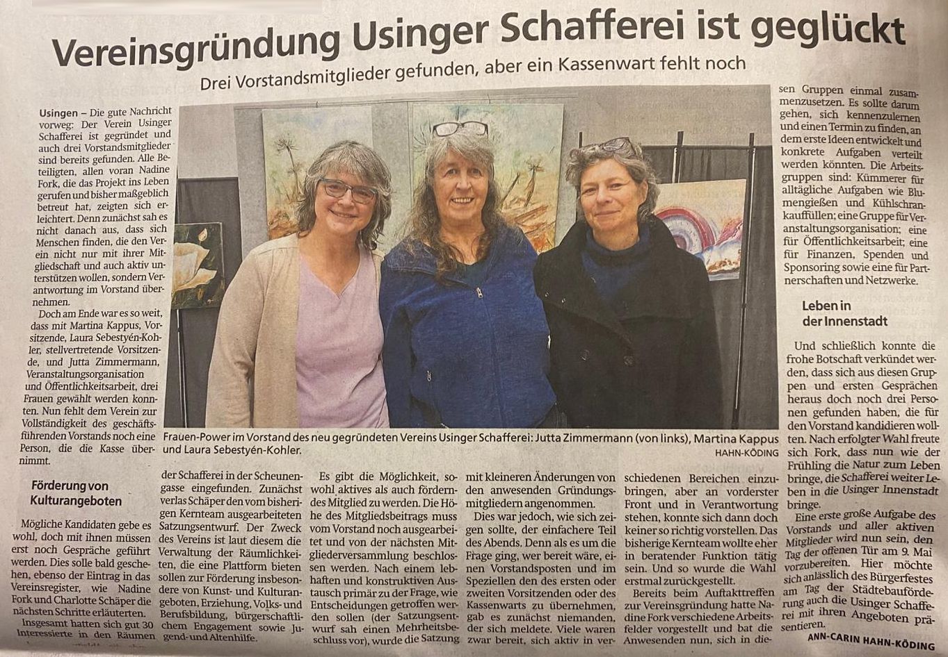 Vereinsgründung Usinger Schafferei ist geglückt